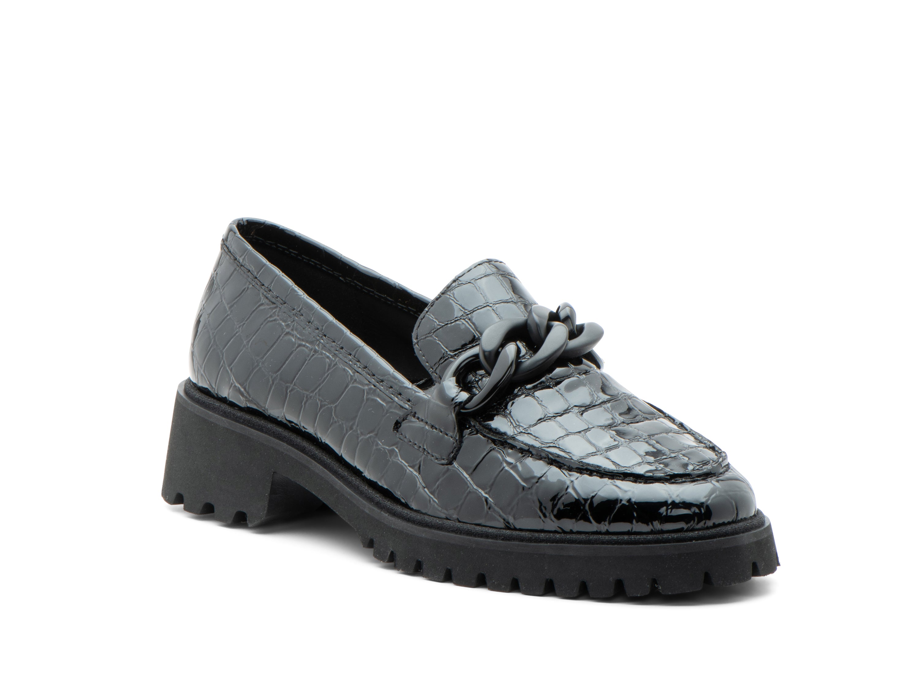 Kiana Black Croco Paul Karaz Shoes