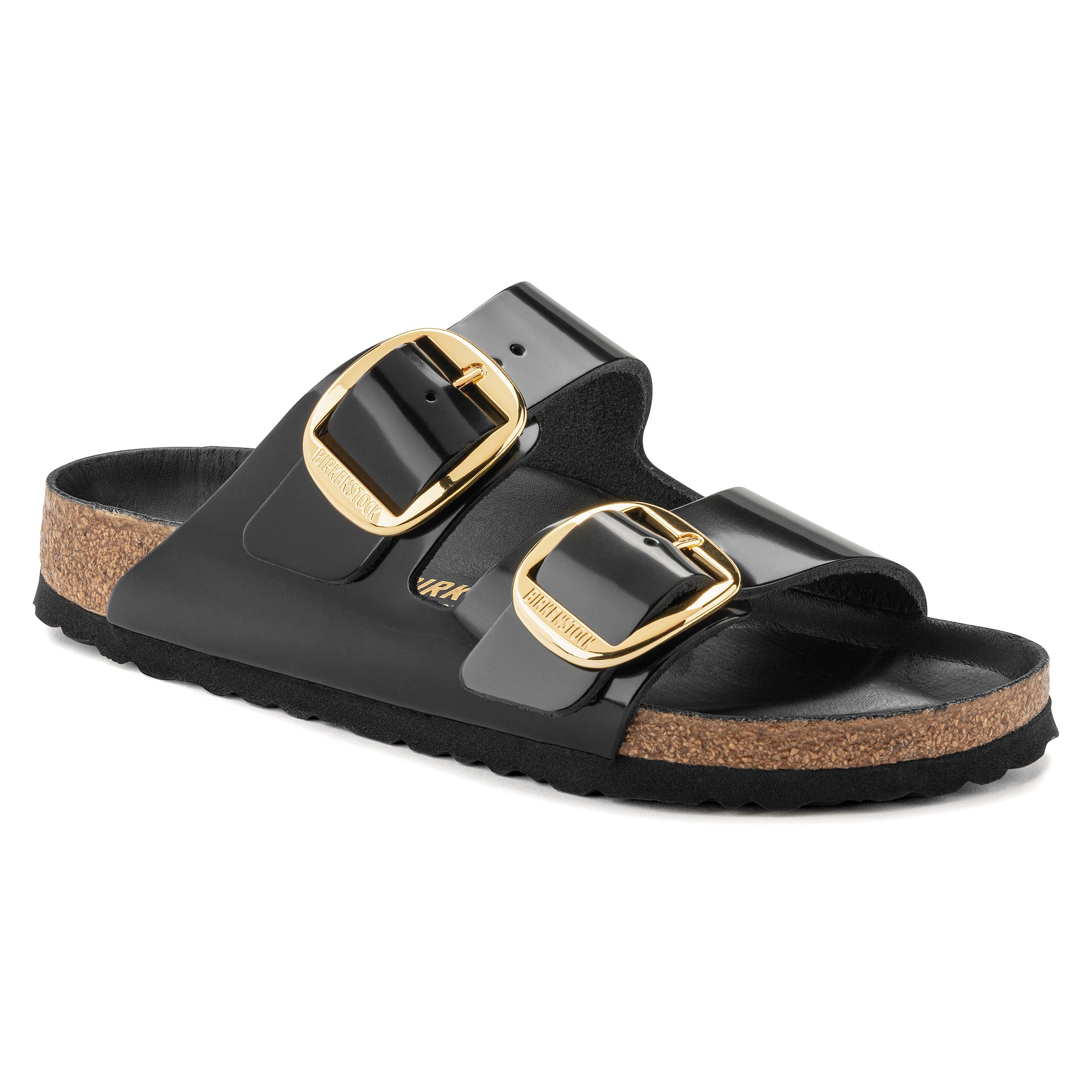 Birkenstock | Arizona Big Buckle in Black High Shine Leather
