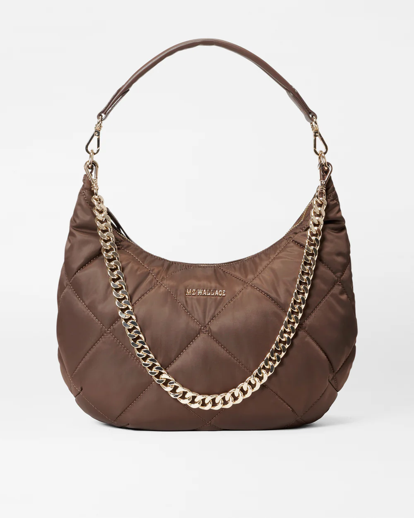 Quilted Madison Shoulder Bag | Walnut – Paul Karaz Shoes