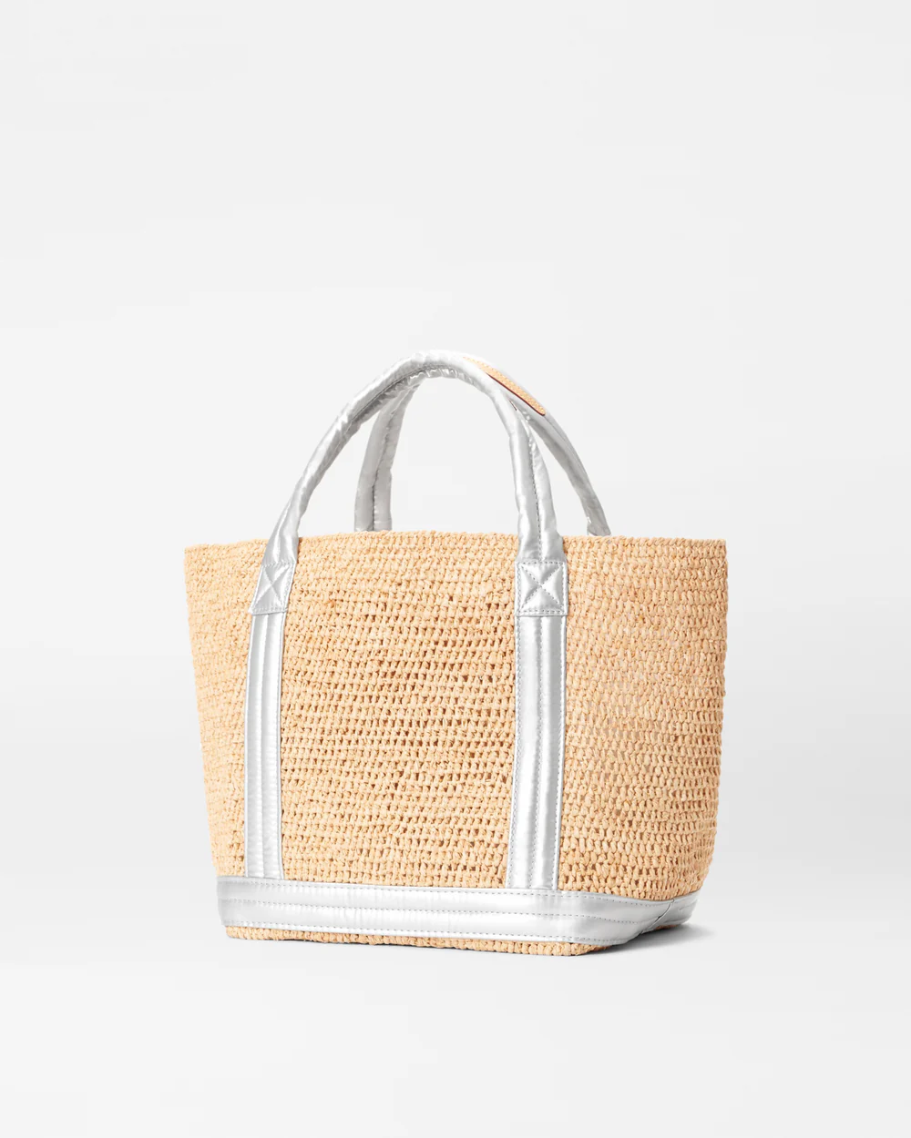 Small Raffia Tote | Matte Silver – Paul Karaz Shoes