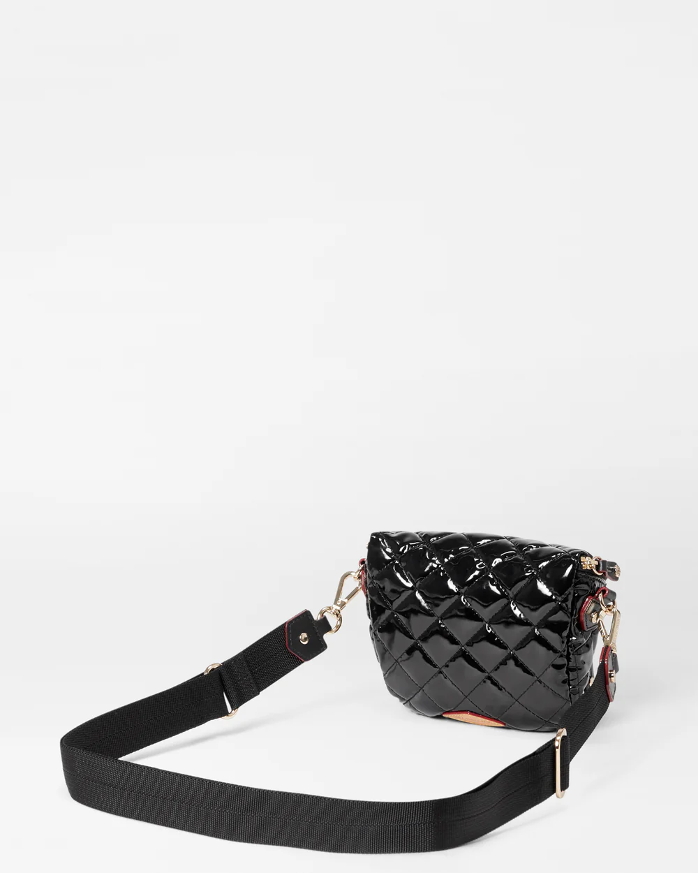 MZ WALLACE MICRO CROSBY SLING BLACK LACQUER – Paul Karaz Shoes