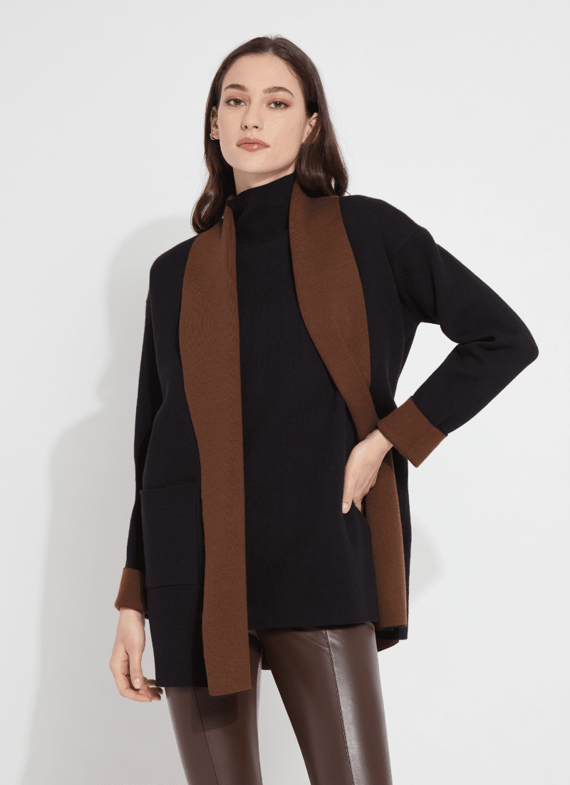 Cortado Knit Sweater Tunic Black – Paul Karaz Shoes - Main Image