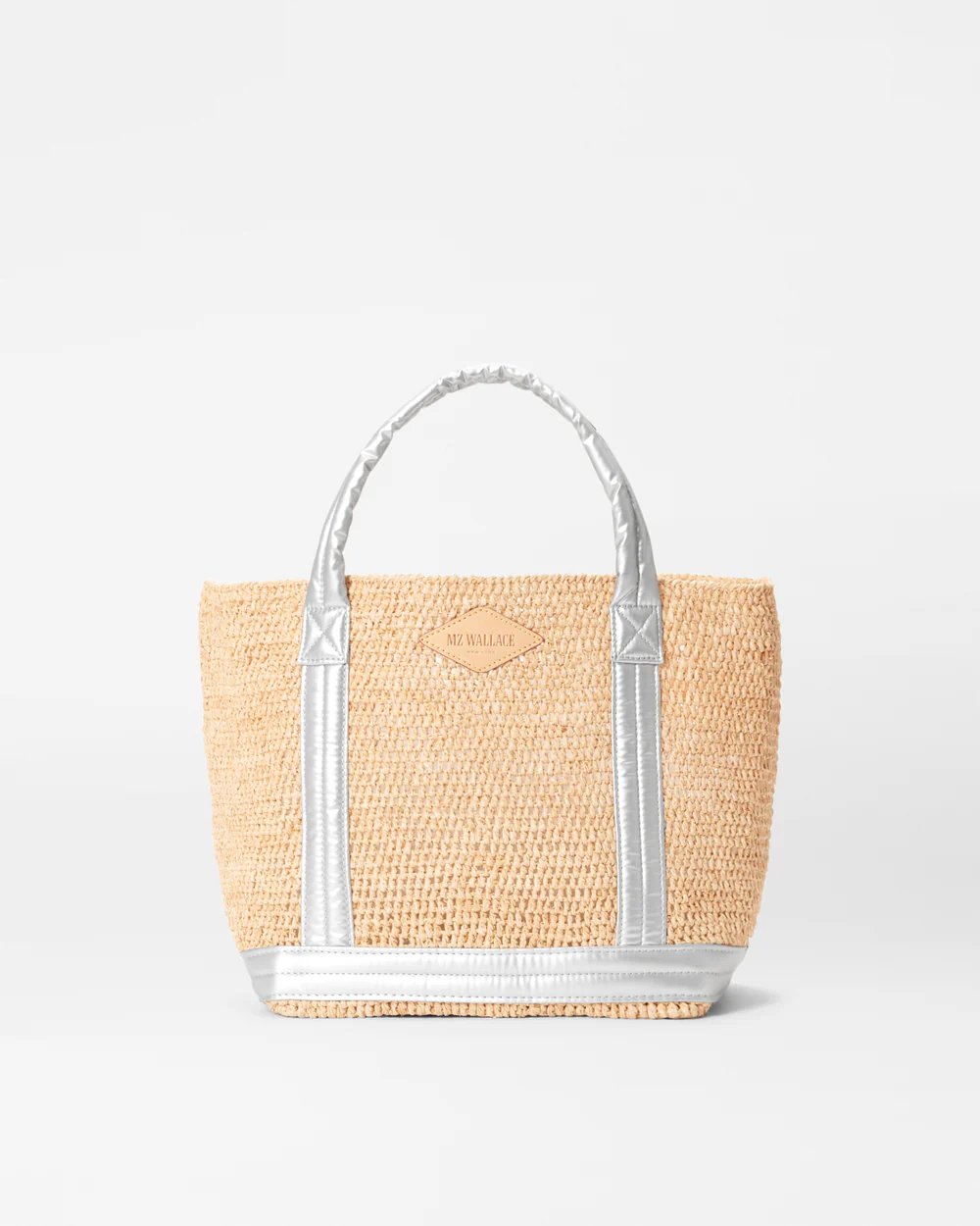 Small Raffia Tote | Matte Silver – Paul Karaz Shoes