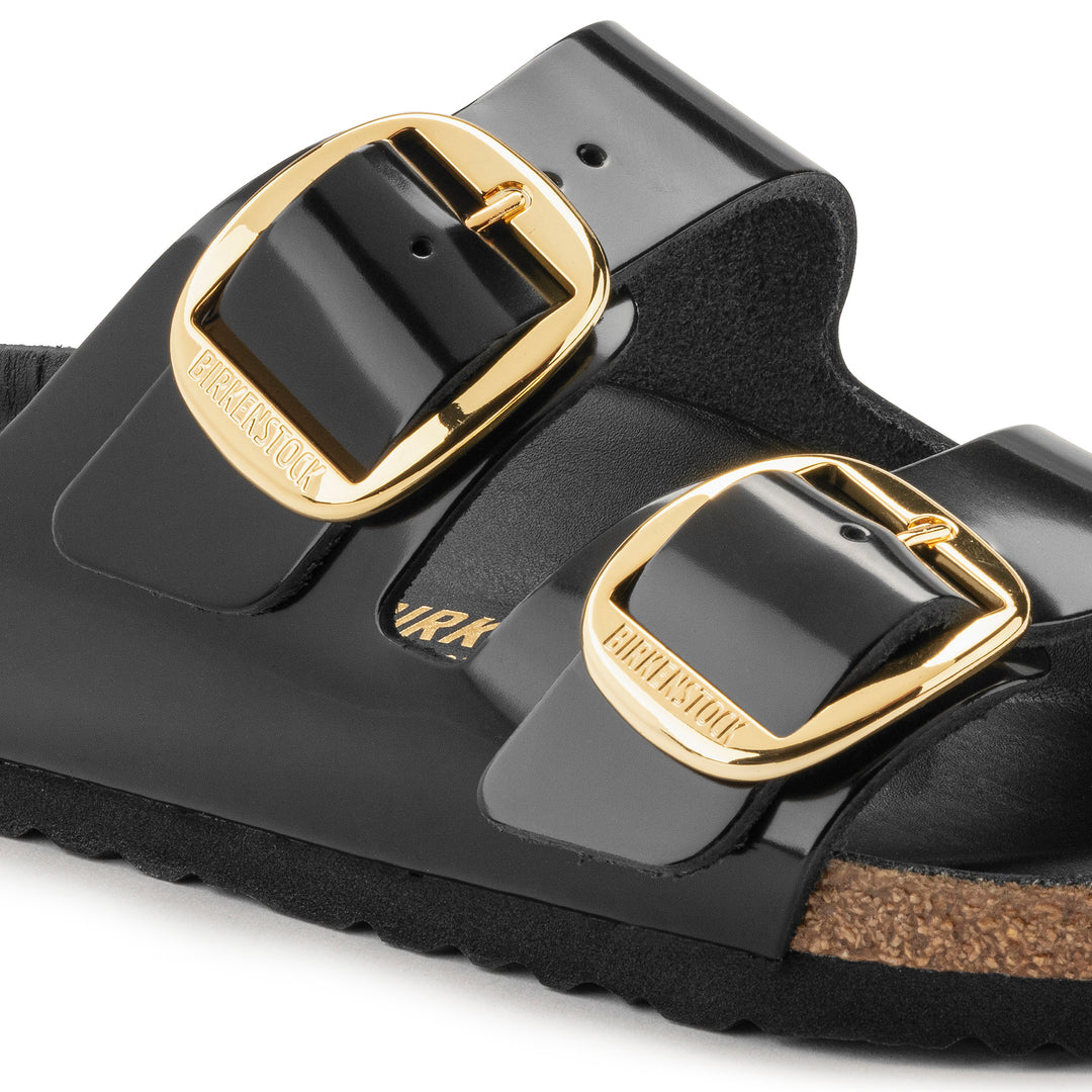 Birkenstock | Arizona Big Buckle in Black High Shine Leather