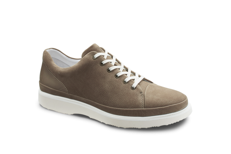 Hubbard Taupe Suede Derby Shoes for Men Samuel Hubbard Rafael Hybrid Suede Chukka Boot Taupe  main image 3