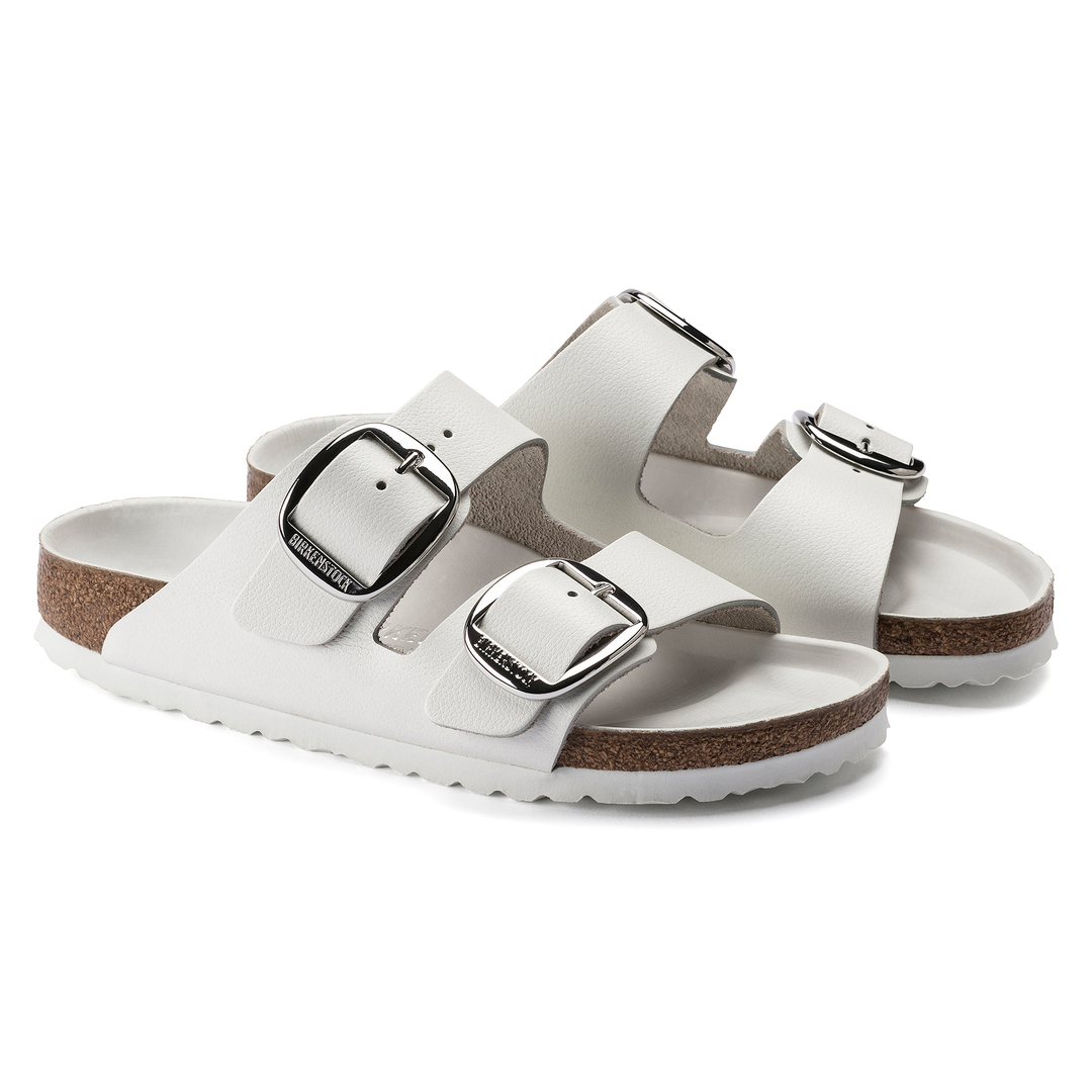 Birkenstock | Arizona Big Buckle in White Leather – Paul Karaz Shoes