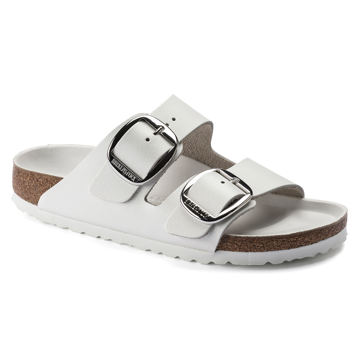 Birkenstock | Arizona Big Buckle in White Leather – Paul Karaz Shoes