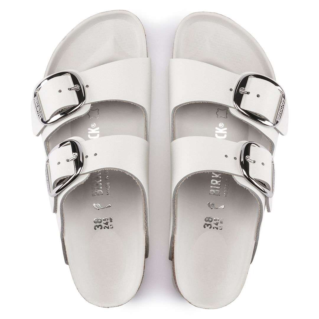Birkenstock | Arizona Big Buckle in White Leather – Paul Karaz Shoes