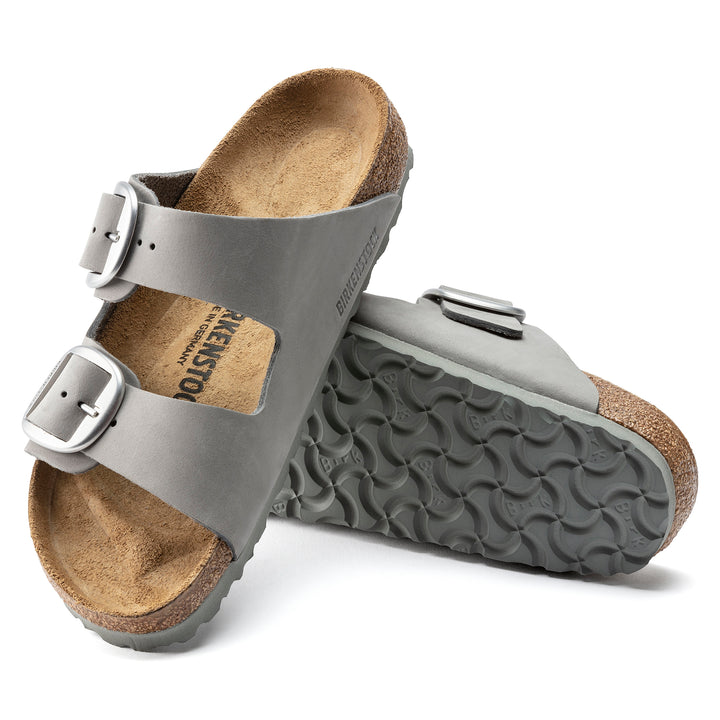 Birkenstock | Arizona Big Buckle in Dove Grey Nubuck Leather